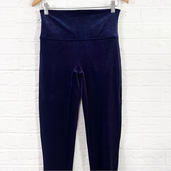 SPANX Velvet Leggings Navy Lapis Night Size Large - Picture 5 of 11